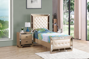 English Elm Elegant Pearl Queen bed with minimalist silhouette, durable particle board frame, easy assembly, modern charm Off White 79 L x 4 W x 10 H B078S00551