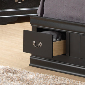 English Elm Elegant Black Twin Storage Bed - Space-Saving Design With Durable Construction For Compact Rooms B078S00343