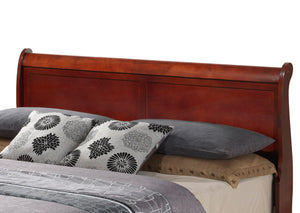English Elm Timeless Classic King Bedframe in Warm Finish with Solid Wood Construction, Elegant Curves, Sturdy Cherry 81 L x 6 W x 3 H B078S00286