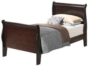 English Elm Louis Phillipe G3125A-Tb Twin Sleigh Bed In Cappuccino - Elegant Design For Timeless Comfort B078S00317