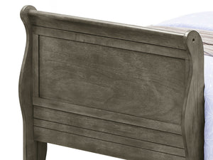English Elm Traditional Full Storage Bed with Timeless Wood Finish, Built-In Drawers for Easy Bedding Organization and Durable Construction Gray 29 L x 47 W x 5 H B078S00295