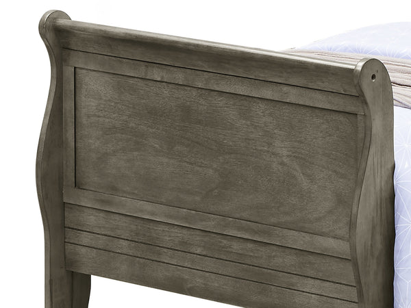 English Elm Traditional Full Storage Bed with Timeless Wood Finish, Built-In Drawers for Easy Bedding Organization and Durable Construction Gray 29 L x 47 W x 5 H B078S00295