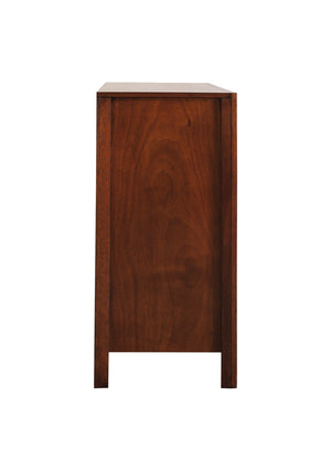 English Elm Burlington Elegant Five-Drawer Chest with Dovetail Drawers and Nickel Hardware, Durable Wood Veneer Storage Cherry 19 L x 60 W x 37 H B078118335