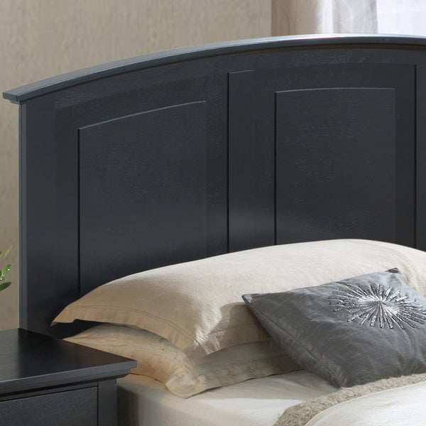 English Elm Cozy Black Queen Bed with Sturdy Particle Board Frame, 50"H x 68"W x 83"D for Stylish Comfort and Support B078S00421