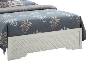English Elm Elegant King Bed In Silver Champagne - Stylish Transitional Design With Ample Storage & Durability B078S00543