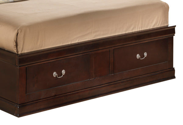 English Elm Louis Phillipe Full Storage Bed In Rich Cappuccino Finish – Elegant Design With Ample Organization Solutions B078S00318