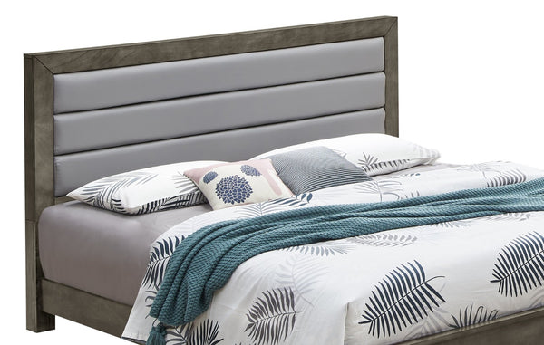 English Elm Stylish Gray Full Bed - Contemporary Design With Durable Support For Versatile Bedroom Comfort B078S00237-GIGA