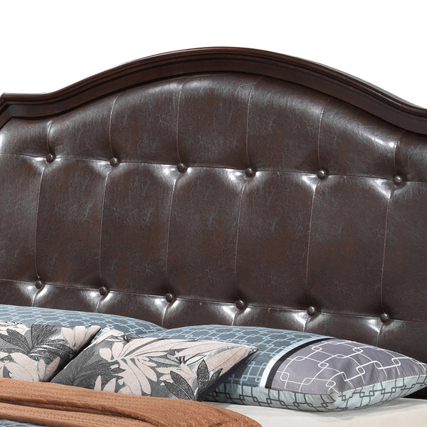 English Elm Triton Full Bed Cappuccino – Durable Particle Board, Transitional Style, 57"H x 59"W x 82"D Comfort B078S00518