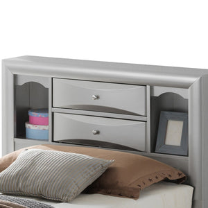 English Elm Stylish Twin Storage Bed In Silver Champagne - Modern Design With Ample Storage For Space-Saving Elegance B078S00180-GIGA