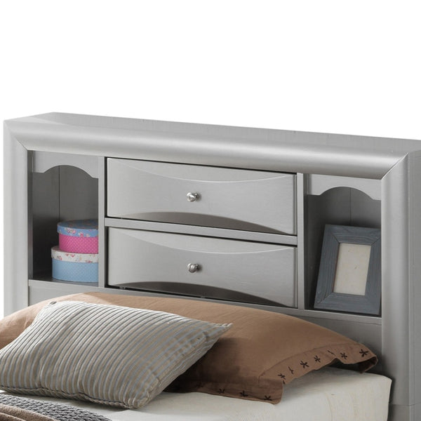 English Elm Stylish Twin Storage Bed In Silver Champagne - Modern Design With Ample Storage For Space-Saving Elegance B078S00180-GIGA