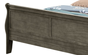 English Elm Traditional Full Storage Bed with Timeless Wood Finish, Built-In Drawers for Easy Bedding Organization and Durable Construction Gray 29 L x 80 W x 4 H B078S00293