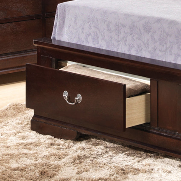 English Elm Louis Phillipe G3125D-Fsb2 Sleigh Storage Bed In Cappuccino - Stylish Design & Practical Storage Solution B078S00326