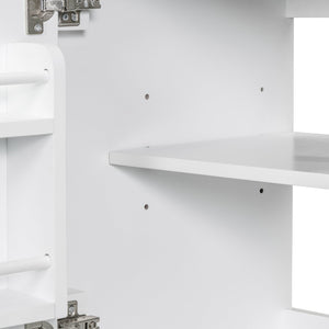 English Elm 30" Bathroom Vanity Base Only Modern Freestanding Cabinet with Doors Drawer Solid Wood MDF Frame, Paint Finish White WF306250AAK