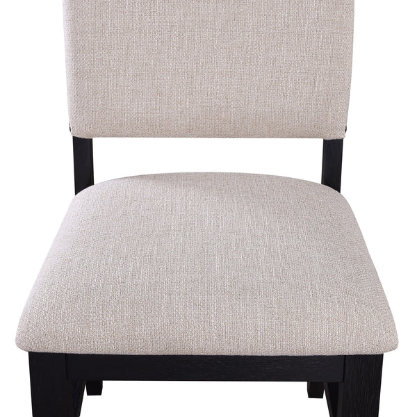 English Elm Transitional Regent Counter Height Chairs Set of 2 - Charcoal Black Nailhead Trim, Gray Upholstery, Sturdy Elegance B011138338