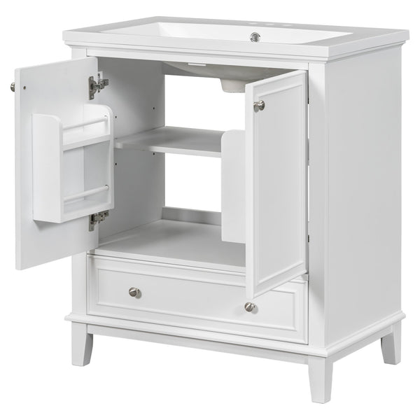 English Elm 30" Bathroom Vanity With Sink Combo – Modern Design, Ample Storage, Durable Materials & Easy Assembly SY999606AAK-6