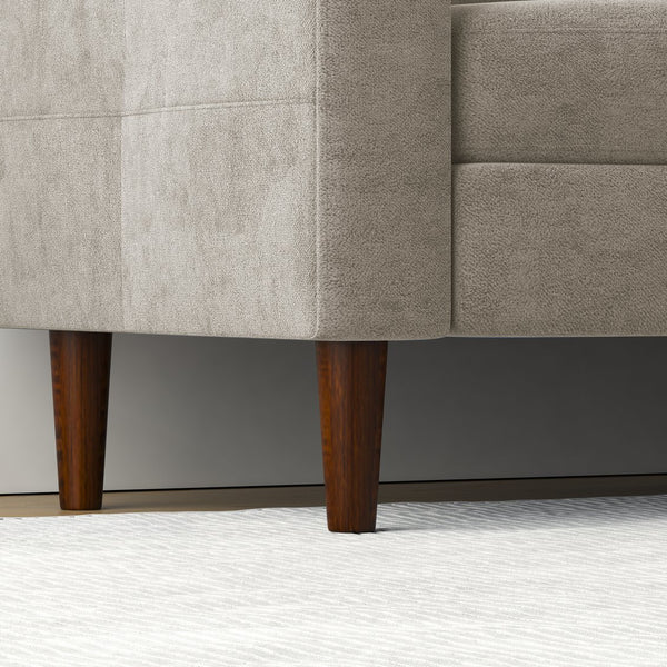 English Elm Convertible Convertible sofa with USB port, cup holder, storage ottoman and durable metal frame for compact spaces Beige W2012126501