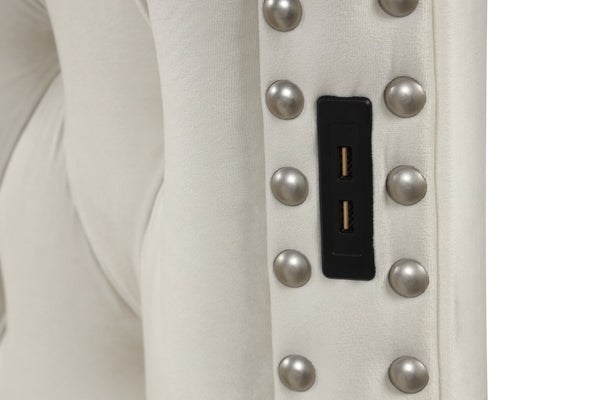 English Elm Hazel Modern Queen Bed With Usb Chargers, Velvet Upholstery & Built-In Storage For Glamorous Bedrooms B009S01913