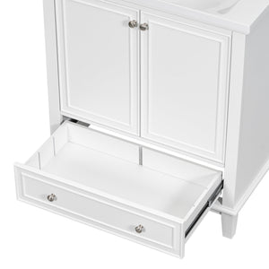 English Elm 30" Bathroom Vanity With Sink Combo – Modern Design, Ample Storage, Durable Materials & Easy Assembly SY999606AAK-6
