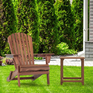 English Elm Wooden Hemlock Adirondack Folding Chair Set Solid Slatted Patio Seating for Two W1390124961