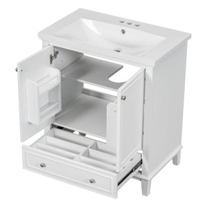 English Elm 30" Bathroom Vanity With Sink Combo – Modern Design, Ample Storage, Durable Materials & Easy Assembly SY999606AAK-6