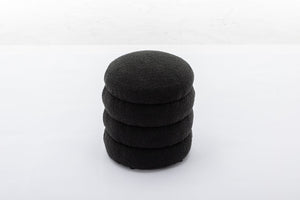 English Elm 006-soft Boucle Round Accent Stool Textured Footrest for Living Room or Bedroom W527121865