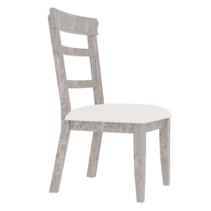 Hearth and Haven Upholstered Pine Wood Dining Chairs (19.1x24x37.4Inch)Set Of 2, Dining Room Kitchen Side Chair Ladder Back Side Chairs Gray W876131313