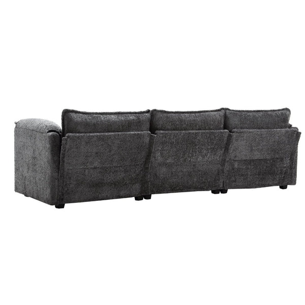 English Elm United We Win 112" Oversized L-Shaped Sectional Sofa - Modern Chenille Cloud Couch With Ottoman & Memory Foam P2 W1568S00182-GIGA