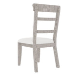 Hearth and Haven Upholstered Pine Wood Dining Chairs (19.1x24x37.4Inch)Set Of 2, Dining Room Kitchen Side Chair Ladder Back Side Chairs Gray W876131313