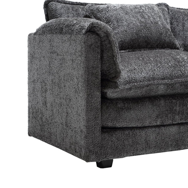English Elm United We Win 112" Oversized L-Shaped Sectional Sofa - Modern Chenille Cloud Couch With Ottoman & Memory Foam P2 W1568S00182-GIGA