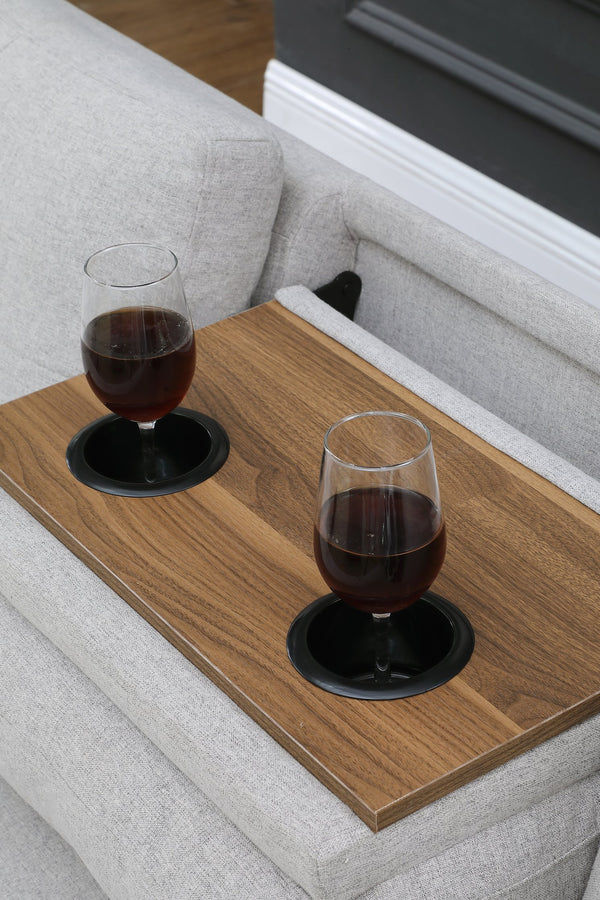 English Elm Alger Linen-Blend 98" Left-Facing Sofa & Chaise with Storage Ottoman, Tufted Back & Nailhead Trim Light Gray B102S00051