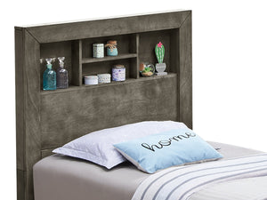 English Elm Tranquil Gray Transitional Bed Frame with Sturdy Particle Board Support, 48"H x 43"W x 81"D, Chic Design B078S00244