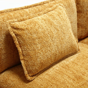 English Elm United We Win 112" Oversized L-Shaped Sectional Sofa With Moveable Ottoman & Plush Memory Foam Comfort W1568S00195-GIGA