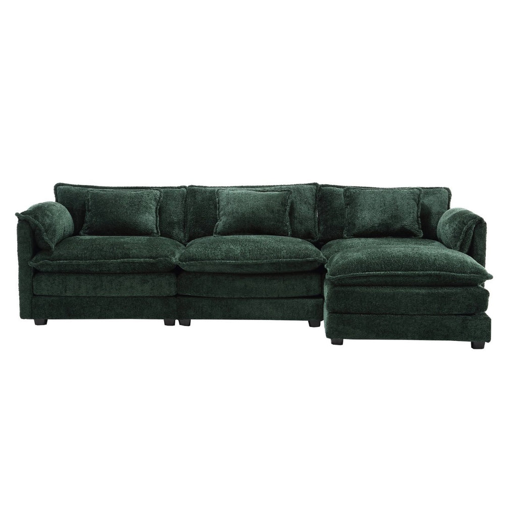 English Elm United We Win 112" Oversized L-Shaped Sectional Sofa Cloud Couch With Moveable Ottoman & Memory Foam W1568S00180-GIGA