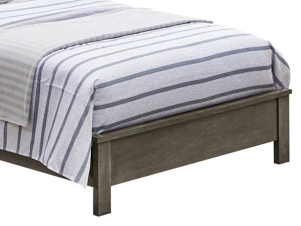 English Elm Tranquil Gray Transitional Bed Frame with Sturdy Particle Board Support, 48"H x 43"W x 81"D, Chic Design B078S00244