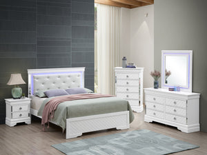 English Elm Elegant Silver Champagne King Bed – Transitional Design For Luxurious Bedrooms, Durable & Stylish B078S00547