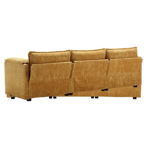 English Elm United We Win 112" Oversized L-Shaped Sectional Sofa With Moveable Ottoman & Plush Memory Foam Comfort W1568S00195-GIGA