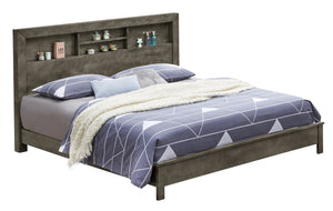 English Elm Elegant Transitional Gray Frame Bed - Stylish, Durable Design For Timeless Bedroom Decor & Comfort B078S00243