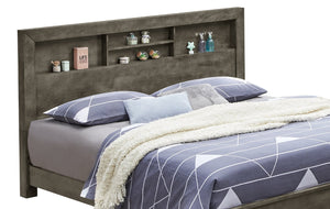 English Elm Transitional King-Sized Bed In Soft Gray - Timeless Design, Durable Construction, Easy Assembly! B078S00242-GIGA