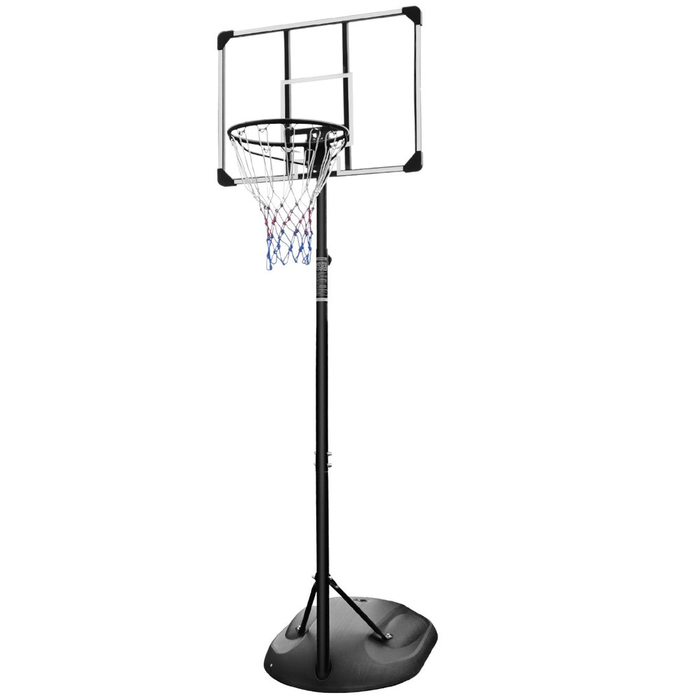 English Elm Portable Basketball Hoop Adjustable Steel System with Pvc Backboard for Youth and Adults W1408138528