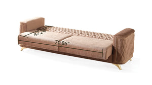 English Elm Luna Modern Sofa In Copper – Stylish, Comfortable Sleeper With Solid Wood Frame For Versatile Living Spaces B009S01874