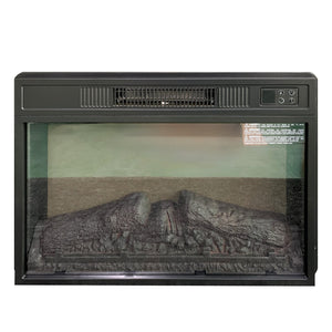 English Elm TVstand,media modern gray entertainment console with 1400W infrared electric fireplace, LED Bluetooth band, 62.6" L storage cabinet for TVs up to 65", safe flame effect, 120V home heating ambiance W679119744