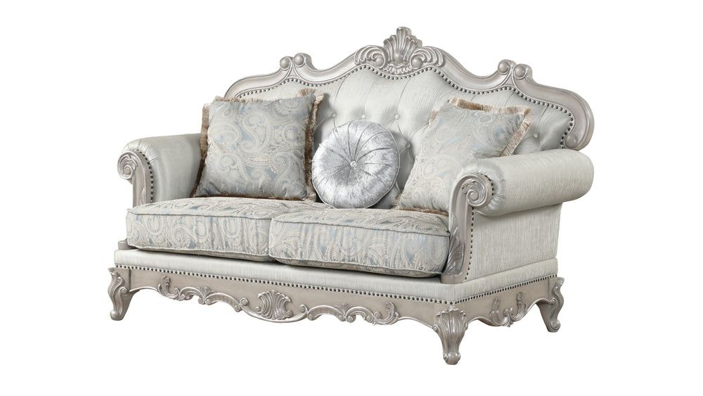 English Elm Tuscan Tufted Traditional Loveseat – Compact Two-Seater, Quality Wood Frame, Cozy Elegant Style B009138505
