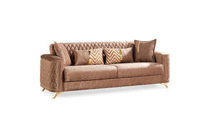 English Elm Luna Modern Sleeper Sofa In Warm Copper – Stylish Comfort & Durable Wood For Contemporary Living Spaces B009S01873