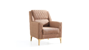 English Elm Luna Copper Modern Style Chair — Plush Upholstery, Clean Lines & Contemporary Comfort for Living Rooms B009138503