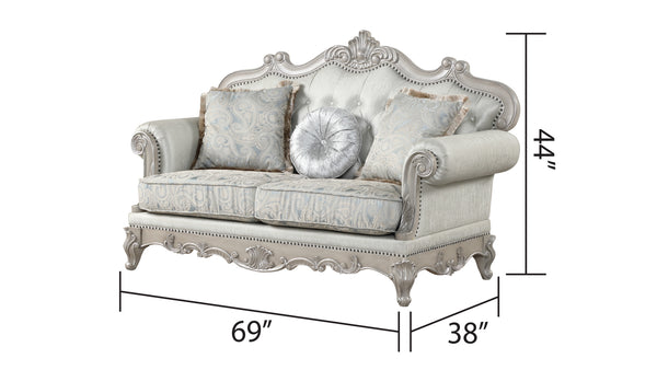 English Elm Tuscan Tufted Traditional Loveseat – Compact Two-Seater, Quality Wood Frame, Cozy Elegant Style B009138505