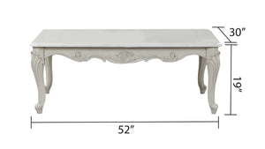 English Elm Tuscan Charm Handcrafted Wood Coffee Table In Elegant Silver-Gray For Timeless Living Room Style B009138507-GIGA