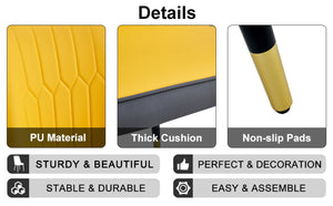 English Elm Table 5-Piece Dining Set With Stylish Sintered Stone Top, Ergonomic Chairs, And Vibrant Pu Cushions W1151S00414-GIGA