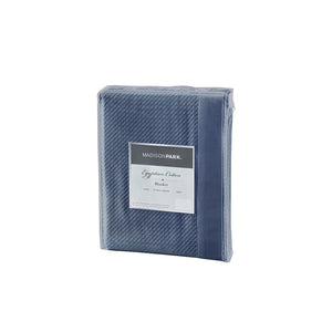 English Elm Blanket Egyptian Cotton Twin Throw Blanket, Ultra-Soft Durable Weave, Machine Washable Comfort Blue 15.75 L x 12.6 W x 4.33 H B03598573