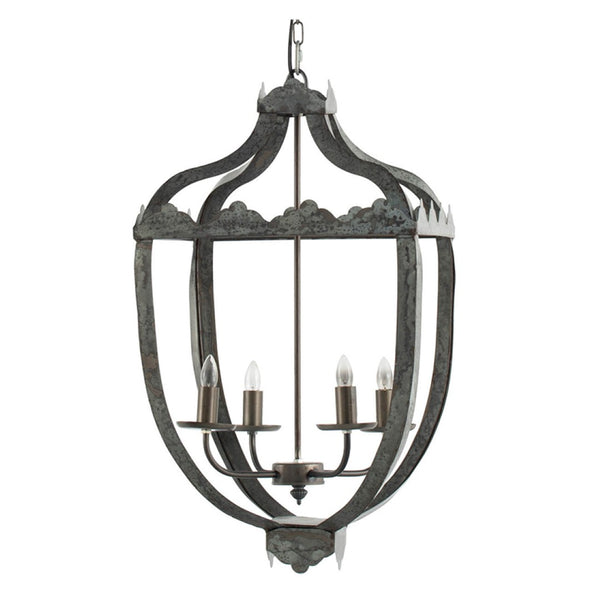 English Elm 4 Light Iron Candelabra Chandelier Rustic Vintage Farmhouse Foyer Dining Room W2078138923