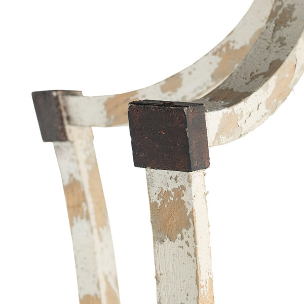 English Elm 4 Light Rustic Farmhouse Wood Chandelier Distressed White Fir Iron Dining Foyer W2078138927